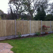 Concrete posts with Featheredge panels 2
